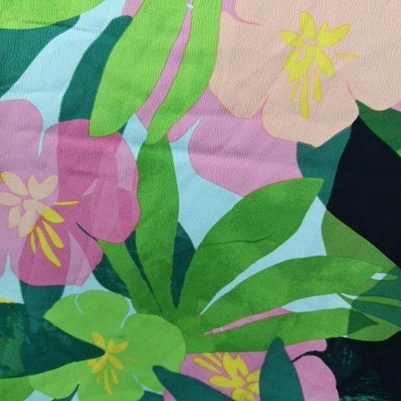 NWOT Eliane Rose Womens Tropical Summer Print Tunic Tank SZ S Side Slits Lined - Picture 14 of 16